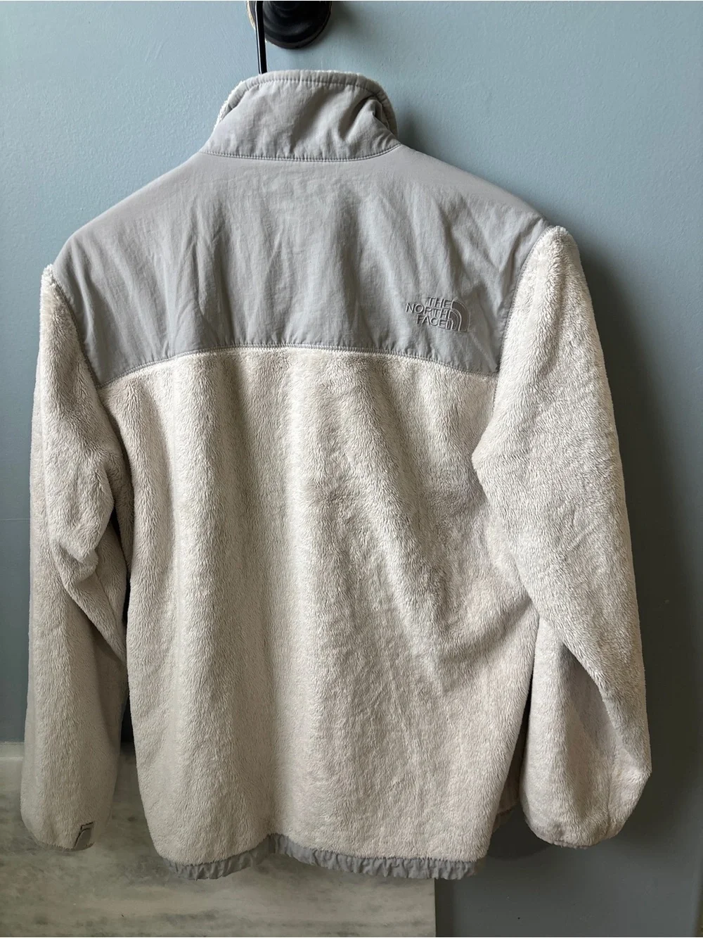 The North Face Girls Osolita Fleece Jacket Cream Full Zip XL/TG